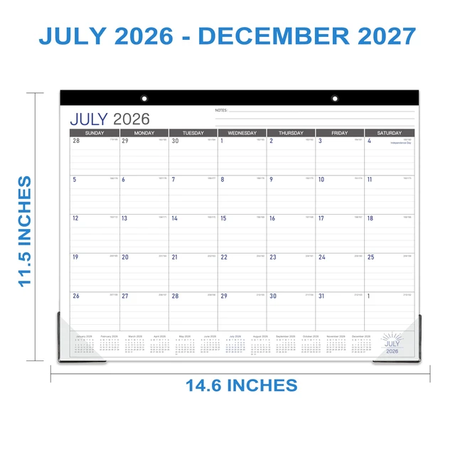 Alt view image 6 of 7 - 2027 Desk/Wall Calendar, Jul 2026 - Dec 2027, 14.6" x 11.5"