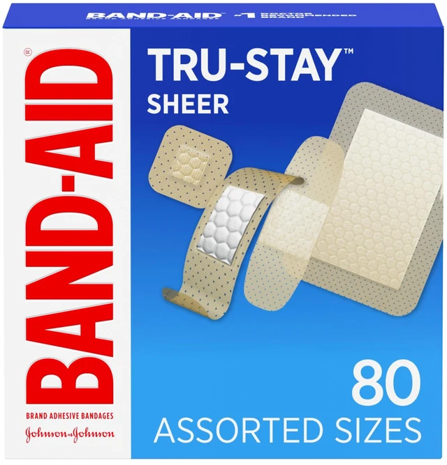 Main image of BAND-AID Tru-Stay Sheer Adhesive Bandages, Assorted Sizes, 80 Count