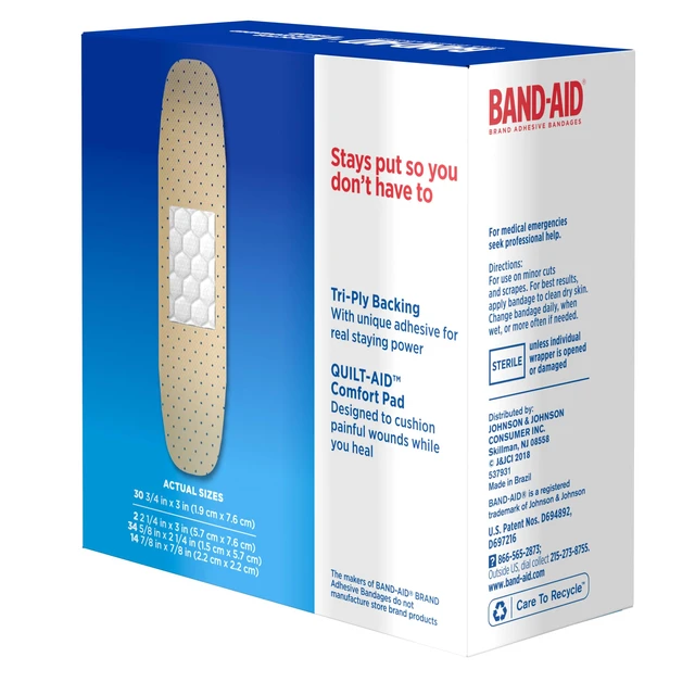 Alt view image 4 of 7 - BAND-AID Tru-Stay Sheer Adhesive Bandages, Assorted Sizes, 80 Count