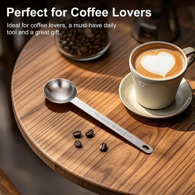 Alt view image 4 of 7 - 2PCS 15ML (1 Tablespoon) Stainless Steel Coffee Measuring Spoons with Long Handle for Ground Coffee, Tea, Baking Powder