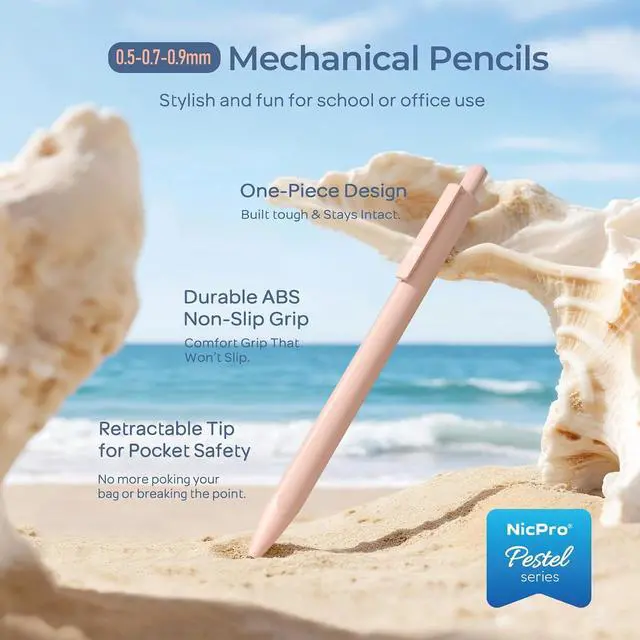 Alt view image 2 of 6 - Nicpro Pastel Mechanical Pencil Set, Cute Pencils 0.5&0.7&0.9 mm, Pack of 6