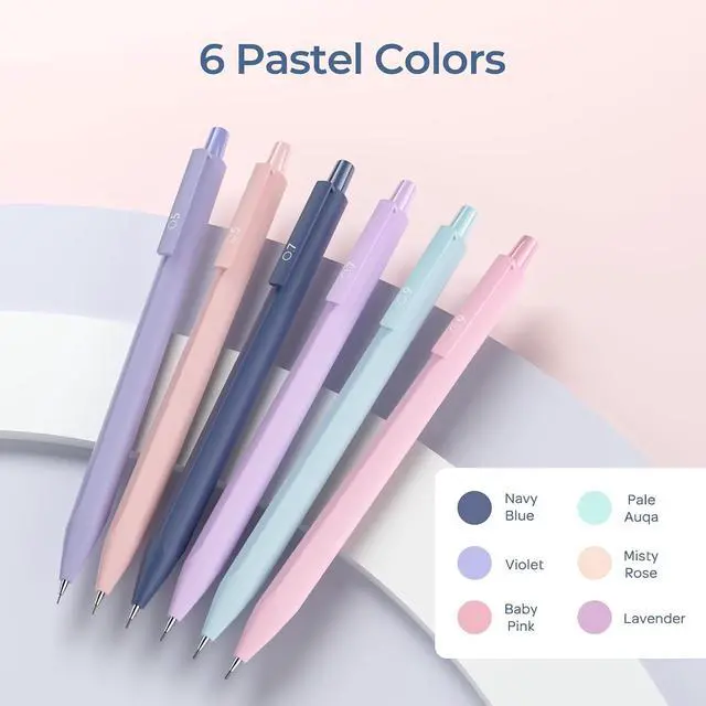 Alt view image 3 of 6 - Nicpro Pastel Mechanical Pencil Set, Cute Pencils 0.5&0.7&0.9 mm, Pack of 6