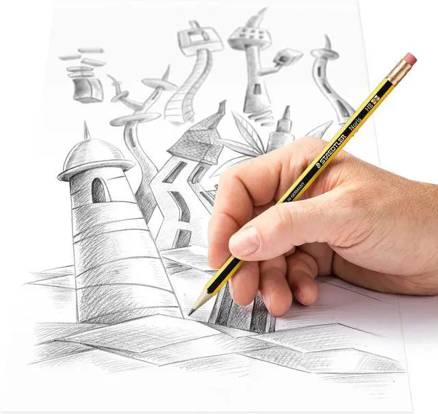 Alt view image 4 of 6 - STAEDTLER 122-HB Noris Graphite Pencils with Eraser-Tip - HB (Box of 12)