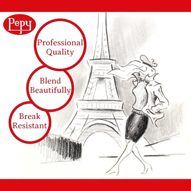 Alt view image 2 of 5 - Pepy Professional Soft Charcoal Pencil Set Set of 6 Pre-Sharpened Black Charcoal Pencils; Perfect for Drawing, Sketching, Blending and Shading