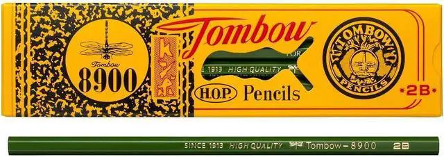 Main image of TOMBOW 51532 8900 Drawing Pencils, 2B, 12-Pack, Long Lasting Graphite Writing Pencils