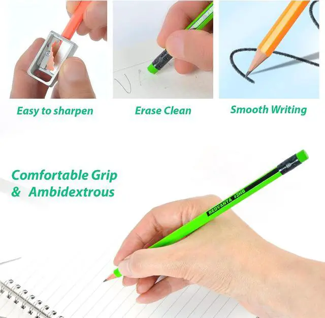 Alt view image 4 of 7 - Pre-Sharpened #2 Pencils, Neon, Back to School Supplies, 12 Count