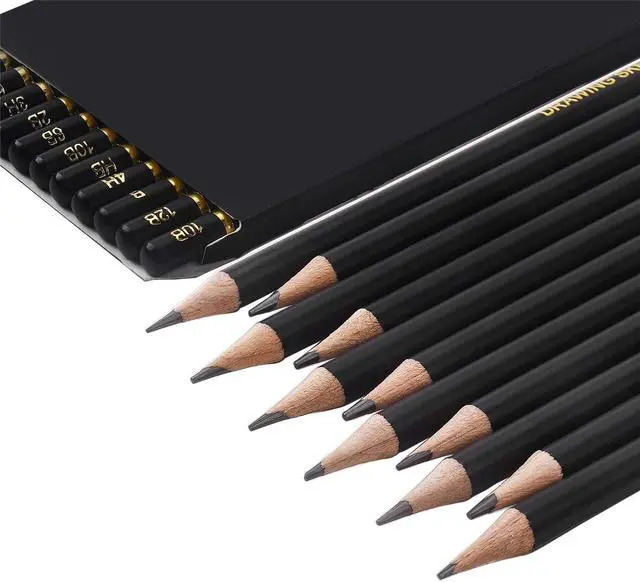 Alt view image 2 of 7 - RVOGJP TAMATA Professional Drawing Sketching Pencil Set - 12 Pieces Art Graphite Pencils(12B - 4H), Ideal for Drawing Art, Sketching, Shading, for Beginners & Pro Artists