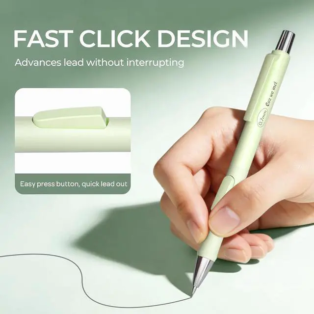 Alt view image 4 of 7 - Nicpro Pastel Mechanical Pencil Set, 0.7mm Cute Pencils, Fast Click, 4 Pack