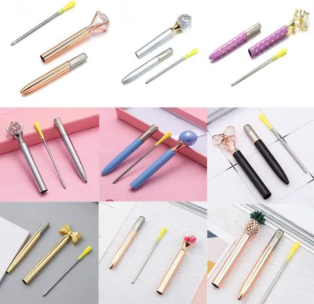 Alt view image 4 of 7 - PASISIBICK 3.2 in Black Ink Ballpoint Pen Refills for Metal Diamond Pen(Pack of 20)