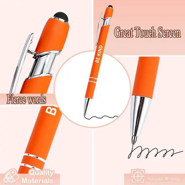 Alt view image 2 of 6 - PASISIBICK 12 Pieces Motivational Inspirational Quotes Snarky Screen Touch Stylus Ballpoint Pens, Office Encouraging Scriptures, Black Ink (12 Color,Motivational)