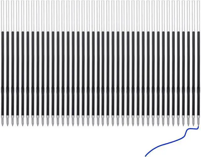 Main image of PASISIBICK 3.86 in Blue Ink Refills for Ballpoint Pen with Stylus Tip, Soft Touch Click Pen, 2 in 1 Metal Pens, Medium Point(Pack of 40)