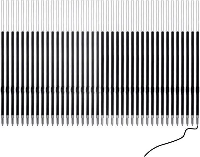 Main image of PASISIBICK 3.86 in Black Ink Refills for Ballpoint Pen with Stylus Tip, Soft Touch Click Pen, 2 in 1 Metal Pens, Medium Point(Pack of 40)