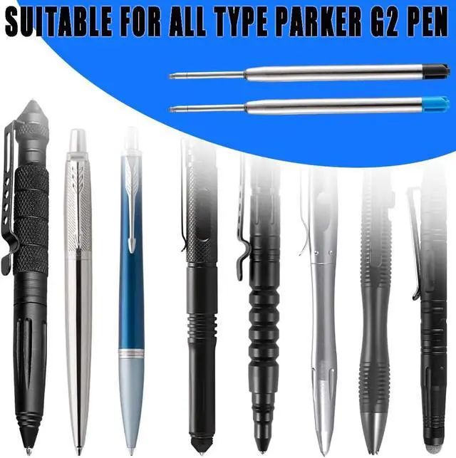 Alt view image 6 of 6 - Pen Refills, 3.9in Black Ink Pen Refills 1.0mm Replacement Ink for Ballpoint Pen Parker Pen Tactical Pen (10 Pack)