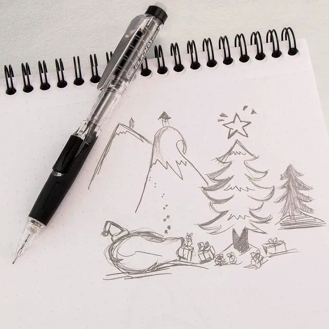 Alt view image 7 of 7 - Pentel Twist-Erase Click Mechanical Pencil, (0.5mm), Assorted Barrels, 2 Eraser Refills and Lead, Color May Vary, Pack of 2 (PD275TLEBP2)