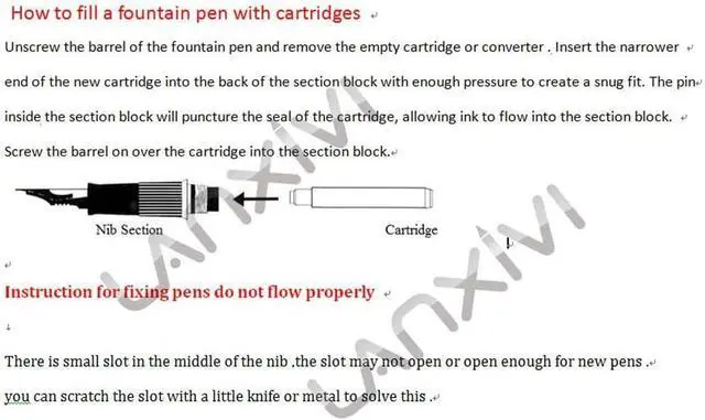 Alt view image 5 of 5 - Jinhao Fountain Pen Blue Ink Cartridge International Standard 2.6mm Bore Diameter Ink Refill Set of 30 PCS