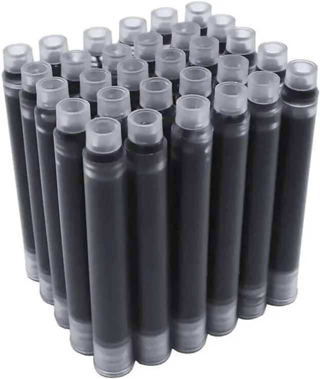 Alt view image 4 of 7 - Jinhao Fountain Pen Black Ink Cartridge International Standard 2.6mm Bore Diameter Ink Refill Set of 30 PCS