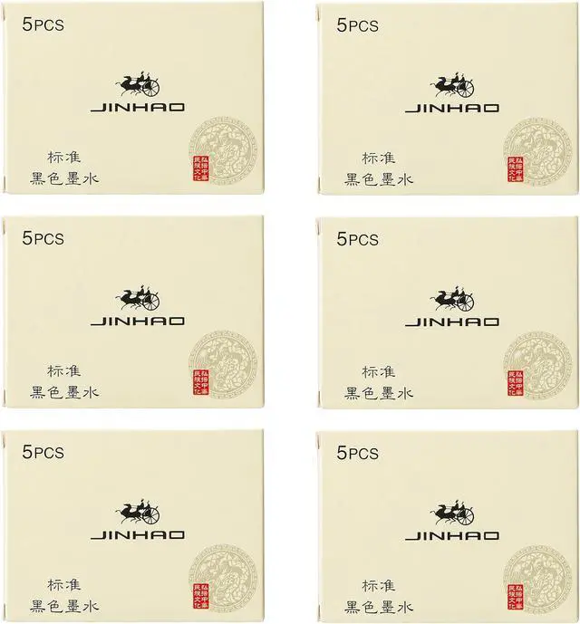 Alt view image 7 of 7 - Jinhao Fountain Pen Black Ink Cartridge International Standard 2.6mm Bore Diameter Ink Refill Set of 30 PCS