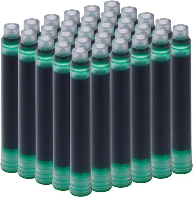 Main image of Jinhao Fountain Pen Green Ink Cartridge International Standard 2.6mm Bore Diameter Ink Refill Set of 30 PCS