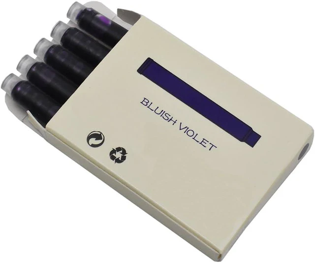 Alt view image 6 of 7 - Jinhao Fountain Pen Refill Ink Cartridges, Violet Color, Set of 30 PCS, International Standard Size Disposable and Generic Ink Refill Cartridges