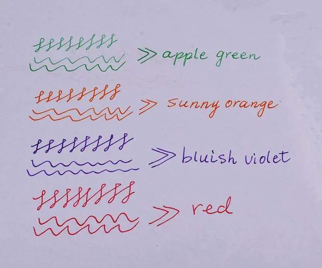 Alt view image 3 of 7 - 30 PCS Jinhao Fountain Pen Ink Cartridges Refill 6 Colors Set, Black, Blue, Apple Green, Purple, Red and Orange International Standard Size 2.6mm Bore Diameter