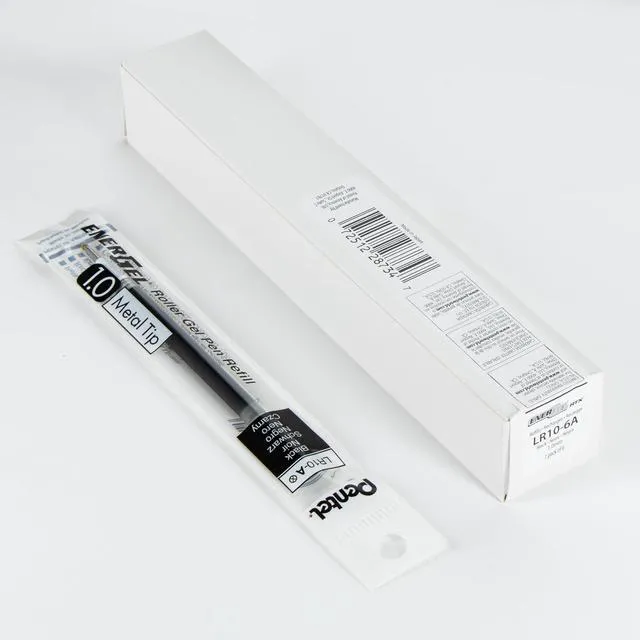 Alt view image 3 of 5 - Pentel Refill Ink - for EnerGel Gel Pen, 1.0mm Metal Tip, Bold, Black Ink, Pack of 6 Refills (LR10-6A)