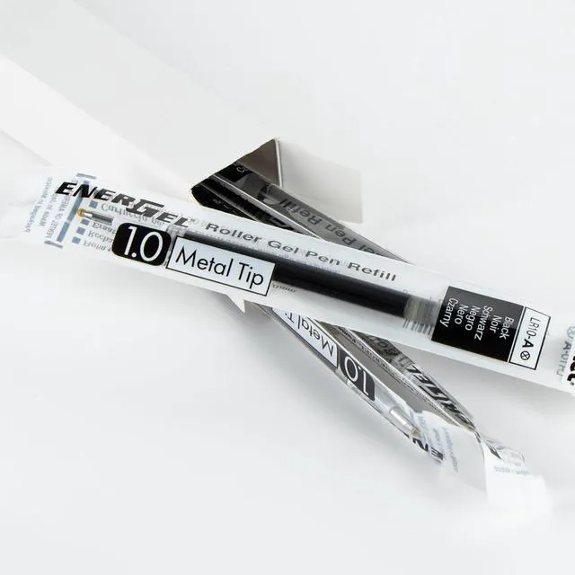 Alt view image 4 of 5 - Pentel Refill Ink - for EnerGel Gel Pen, 1.0mm Metal Tip, Bold, Black Ink, Pack of 6 Refills (LR10-6A)