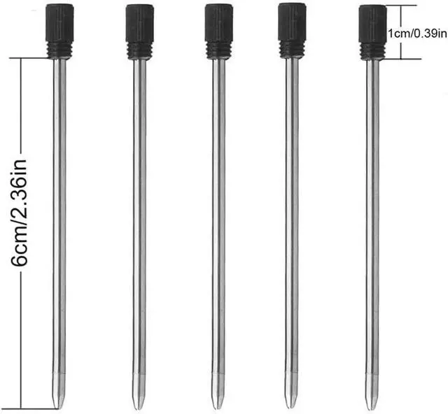 Alt view image 4 of 5 - 2.75'' Ballpoint Pen Refills, Black, Medium Point, 10 Pack