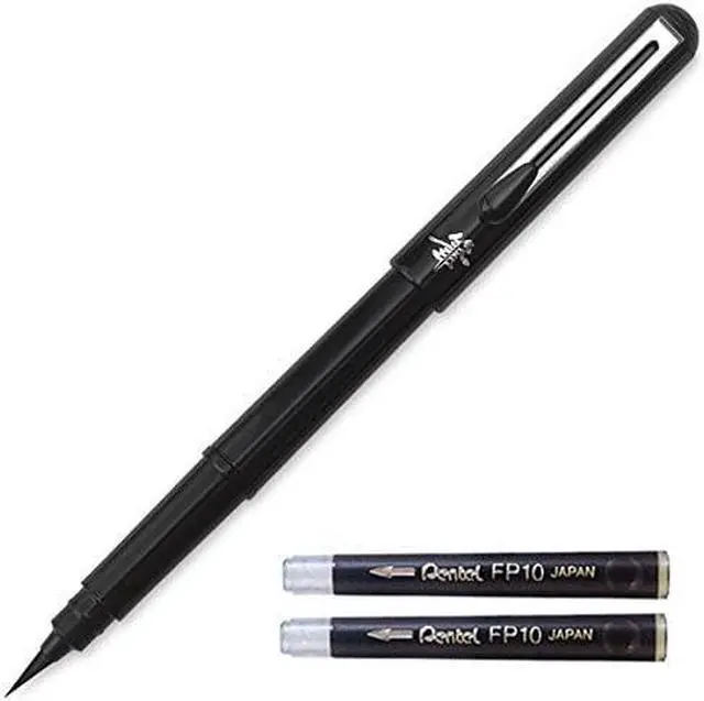 Main image of Pentel Arts Portable Pocket Brush Pen (Medium Point), 1Pen & 2Refills