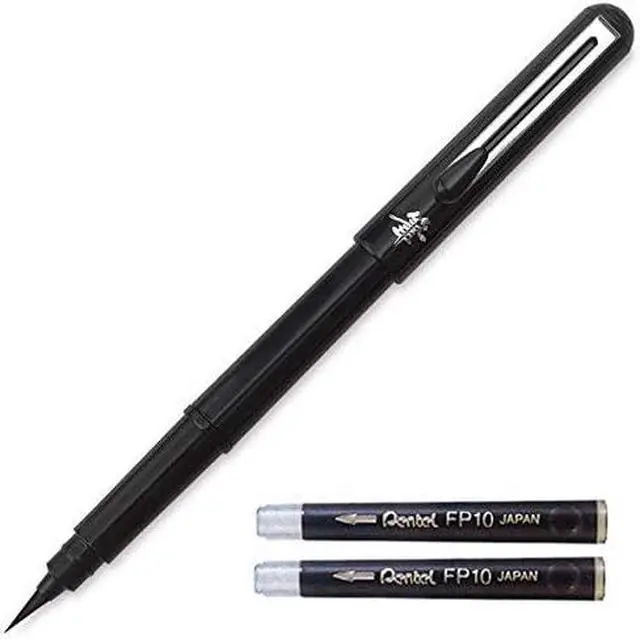 Alt view image 2 of 2 - Pentel Arts Portable Pocket Brush Pen (Medium Point), 1Pen & 2Refills