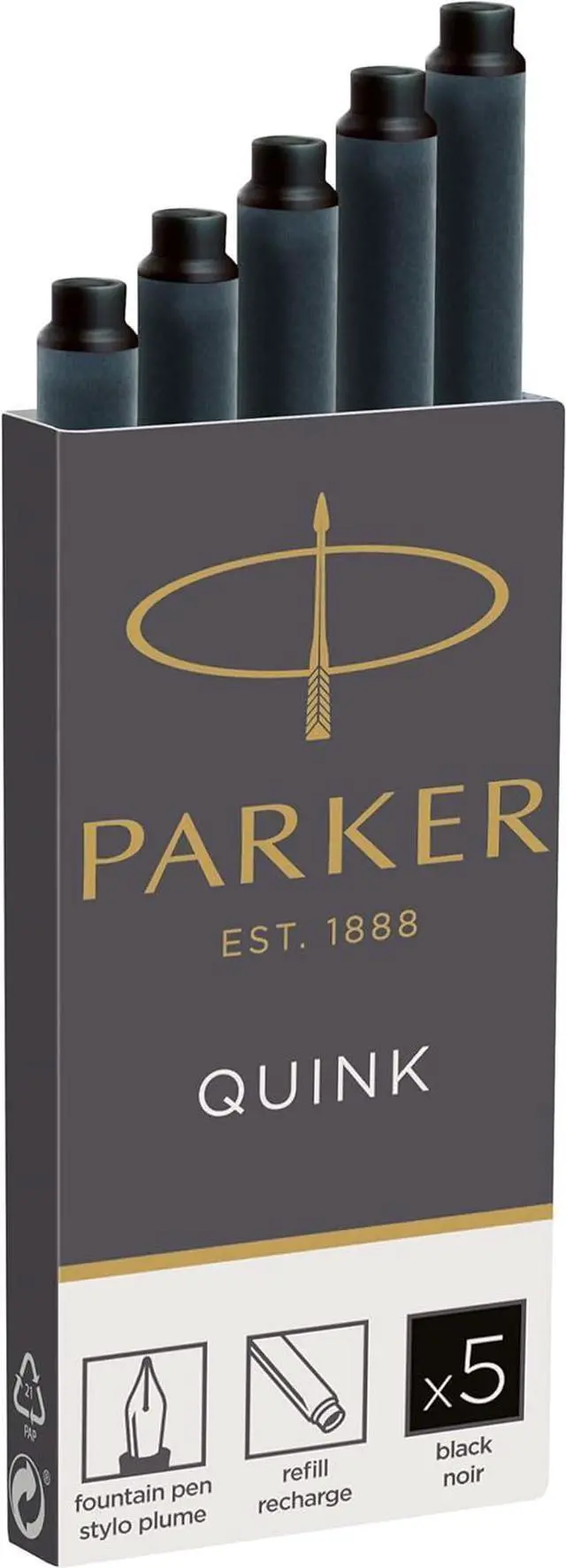Main image of Parker 1950382 Quink Fountain Pen Refill Box of 5