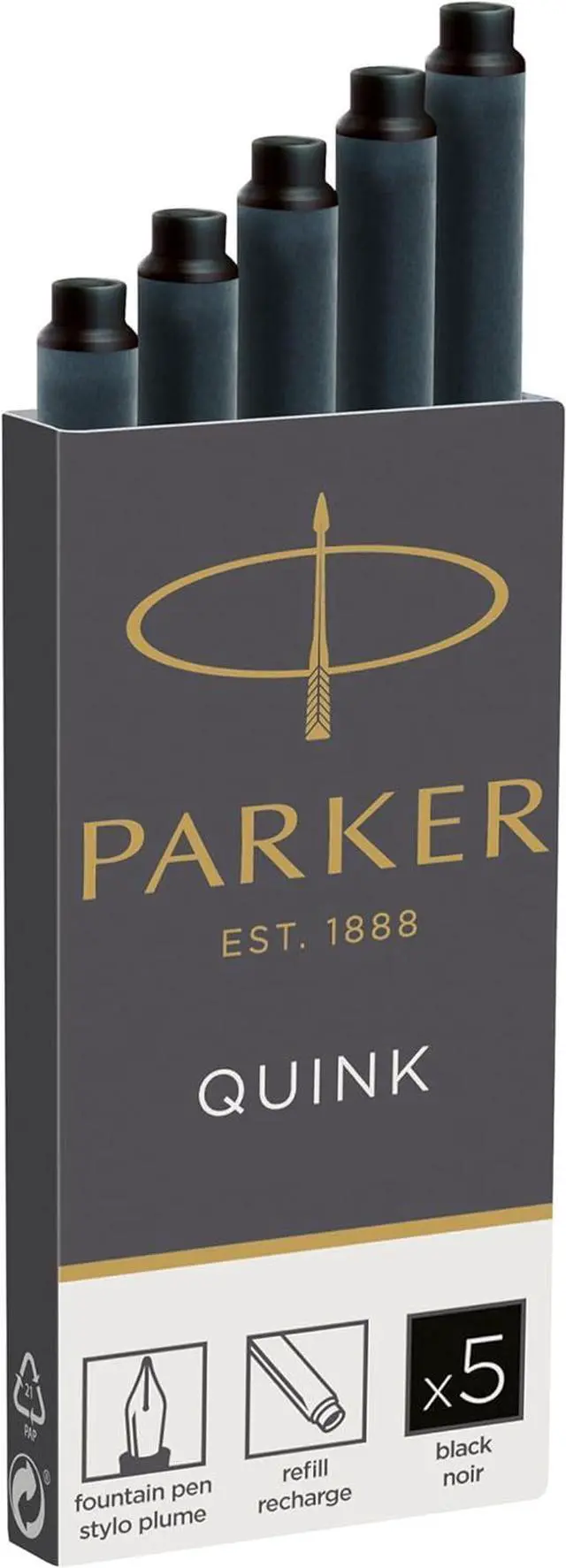 Alt view image 6 of 7 - Parker 1950382 Quink Fountain Pen Refill Box of 5