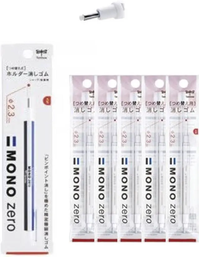 Main image of Tombow Mono Zero Eraser Pen (1 Eraser Pen and 10 Refills, 2.3mm Round Tip)