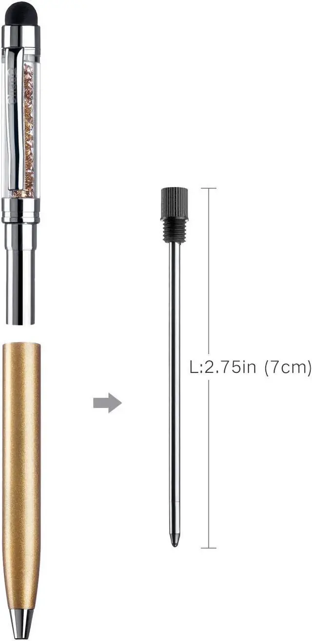 Alt view image 5 of 5 - ChaoQ 10 Pcs Black Ink Pen Refills for Twist Pens Ballpoint Pen Refills