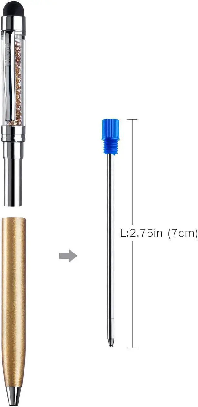 Alt view image 5 of 5 - ChaoQ 10 Pcs Blue Ink Pen Refills for Twist Pens Ballpoint Pen Refills