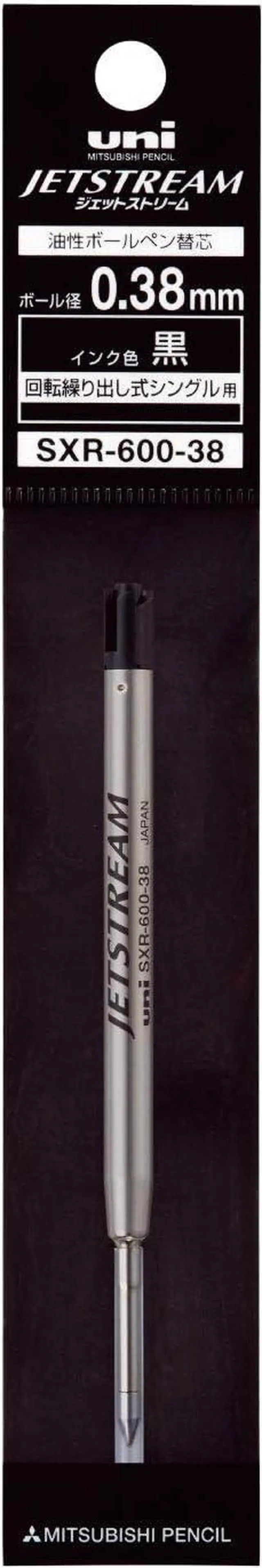 Alt view image 2 of 5 - Mitsubishi Pencil SXR60038.24 Ballpoint Pen Refill, Jet Stream Prime 0.38, Solid Color, Black