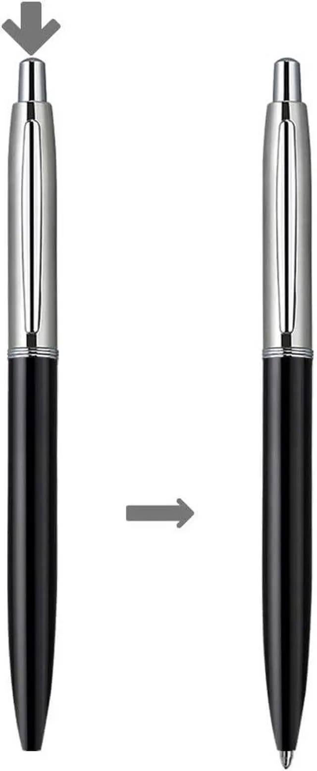 Alt view image 6 of 7 - ChaoQ 3 Pcs Retractable Metal Ballpoint Pens, for Gift, Business, Office