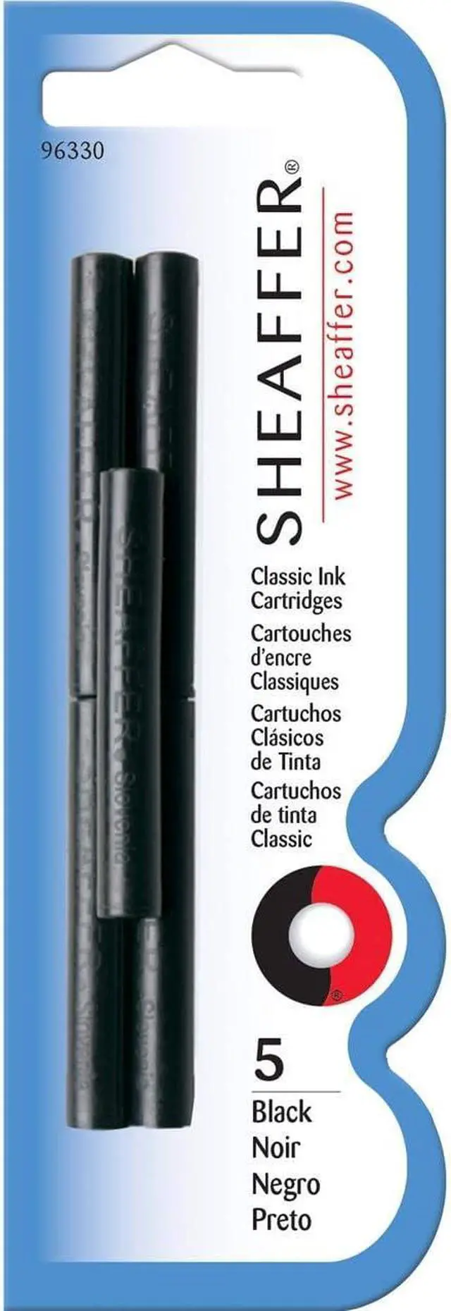 Main image of Sheaffer Skrip Fountain Pen Classic Ink Cartridge - Black (five per card)