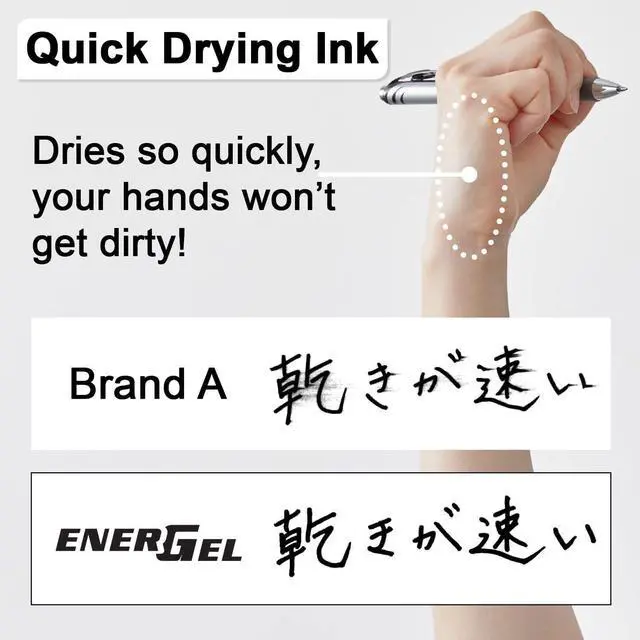 Alt view image 4 of 7 - Pentel Refill Ink for EnerGel Liquid Gel Pen, (0.5mm), Fine Line, Needle Tip, Black Ink, Box of 12 (LRN5-A)