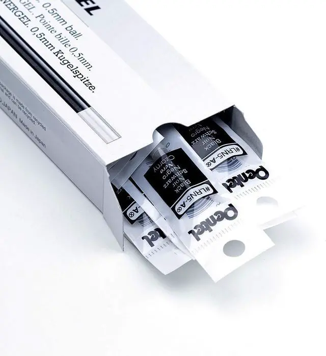 Alt view image 7 of 7 - Pentel Refill Ink for EnerGel Liquid Gel Pen, (0.5mm), Fine Line, Needle Tip, Black Ink, Box of 12 (LRN5-A)
