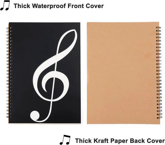 Alt view image 6 of 7 - MoHern Blank Sheet Music Notebook, 160 Pages, 10 Staves