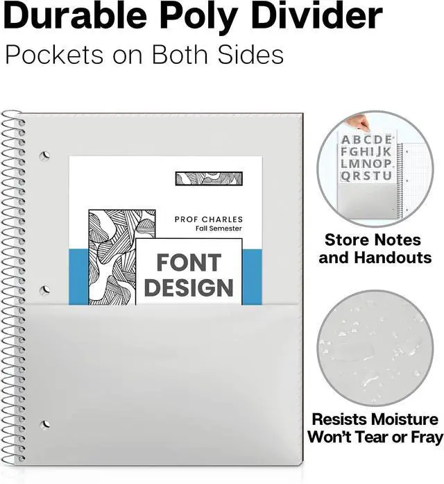 Alt view image 5 of 7 - Dunwell 1-Subject Graph Paper Notebook 8.5x11, 200 Pages, Black