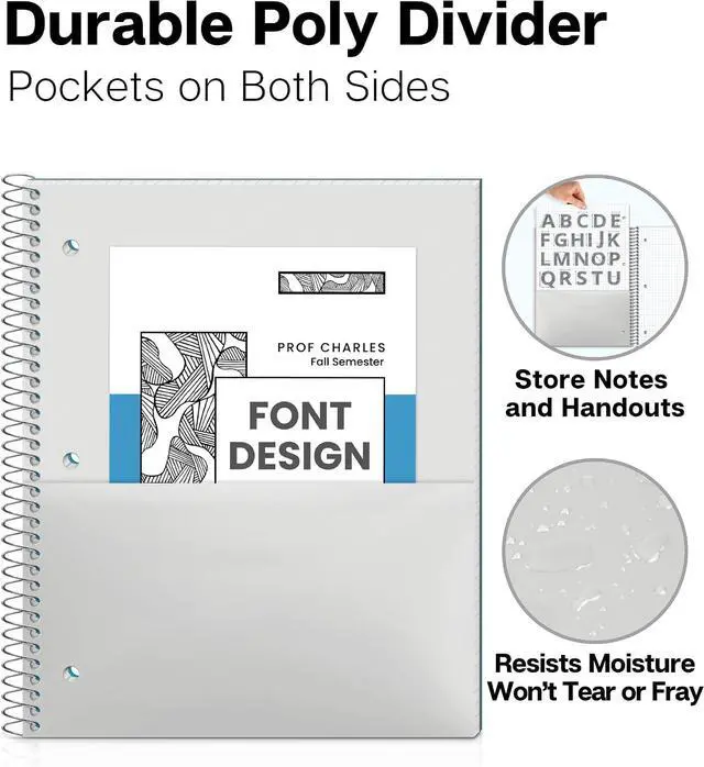 Alt view image 5 of 7 - Dunwell 1-Subject Graph Paper Notebook 8.5x11, 200 Pages, Blue
