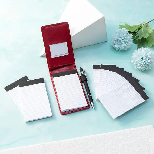 Alt view image 4 of 5 - Camelmother 10Pcs Pocket Notepad Holder Set Notebook 3 x 5 Inch With Pen