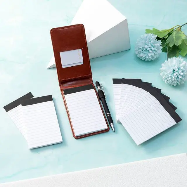 Alt view image 4 of 5 - Camelmother 10Pcs Pocket Notepad Holder Set Notebook 3 x 5 Inch With Pen