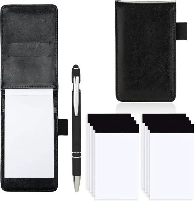 Main image of Camelmother 10Pcs Pocket Notepad Holder Set Notebook 3 x 5 Inch With Pen