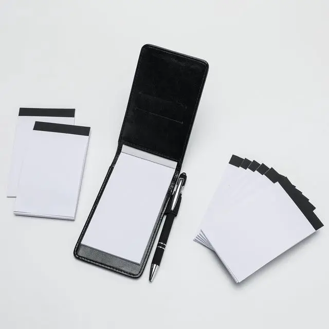 Alt view image 6 of 6 - Camelmother 10Pcs Pocket Notepad Holder Set Notebook 3 x 5 Inch With Pen