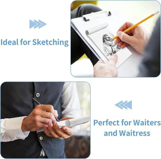 Alt view image 7 of 7 - Hoiny 6 Pack Note Pads 4x6, Blank Server Notepad, Small Memo Scratch Paper