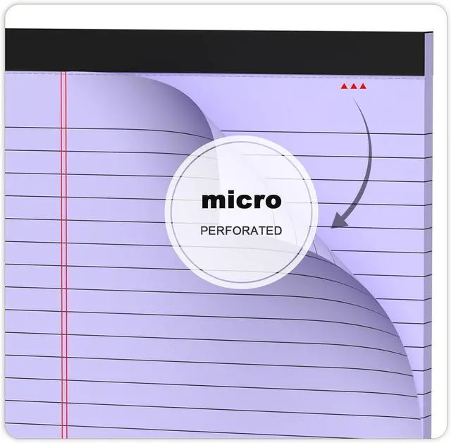 Alt view image 5 of 7 - AILZFEI 6pcs Small Legal Pad 5x8 College Ruled Purple Legal Pads Notepads 6 Pack Study Back Writing Pads 5 x 8 Perforated Narrow Ruled Pads of Paper Purple