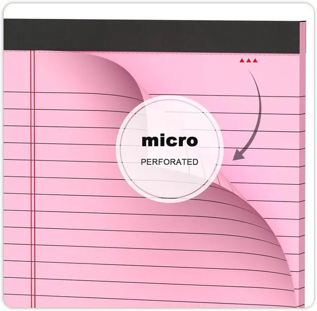 Alt view image 5 of 7 - AILZFEI 6pcs Small Note Pad 5x8 College Ruled Pink Legal Pads Paper Notepads 6 Pack Study Back Writing Pads 5 x 8 Legal Pads Perforated Narrow Ruled Pads of Paper Pink