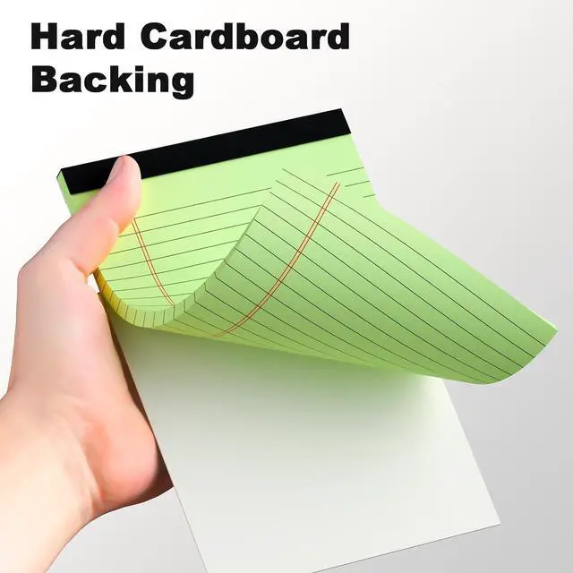 Alt view image 6 of 7 - AILZFEI 6pcs Small Note Pad 5x8 College Ruled Green Legal Pads Paper Notepads 6 Pack Study Back Writing Pads 5 x 8 Legal Pads Perforated Narrow Ruled Pads of Paper Green